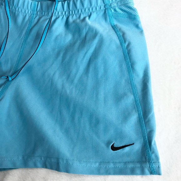 Nike Women's Shorts - Sz Medium |Light Blue | Dri-FIT Gym Athletic Workout Pants - Picture 5 of 10